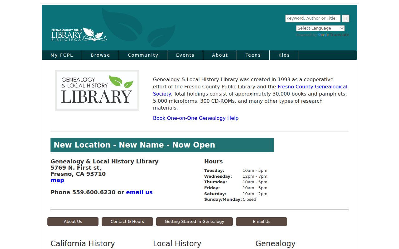 Sanger city directory research at the Genealogy and Local History Library