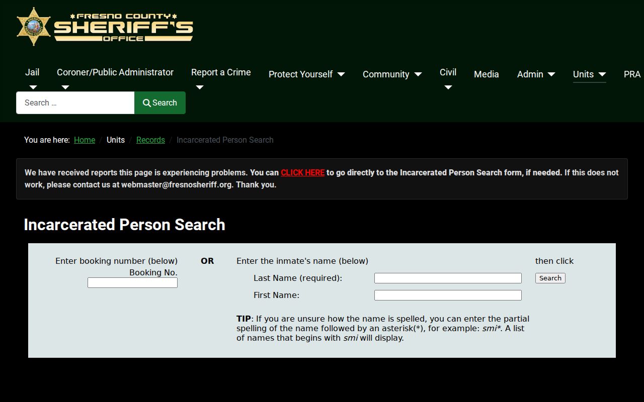 Sanger residents directory and Fresno Sheriff inmate search